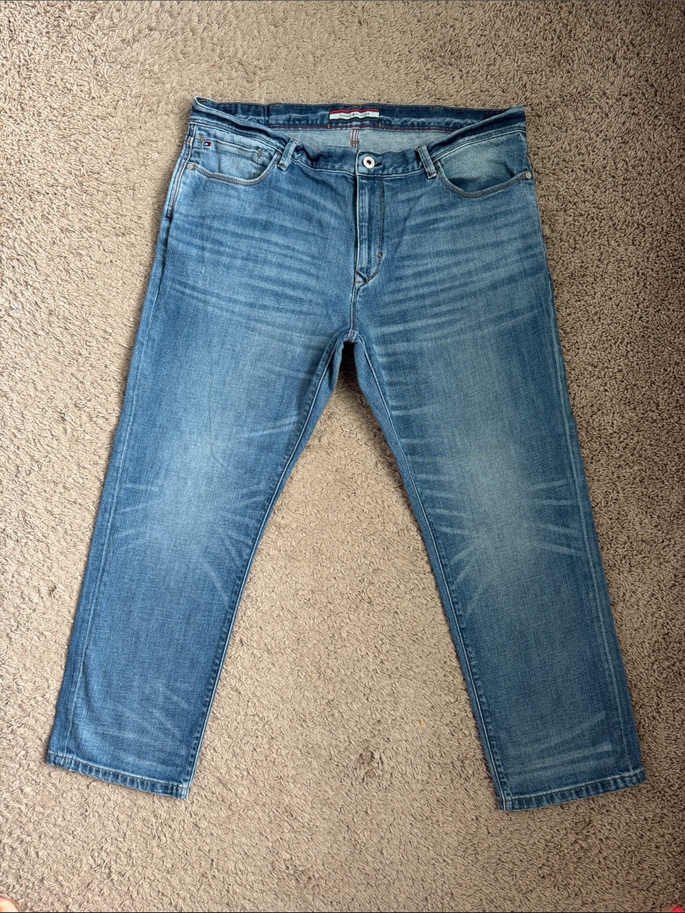Tommy Hilfiger Men's Light Blue Slim Straight Jeans